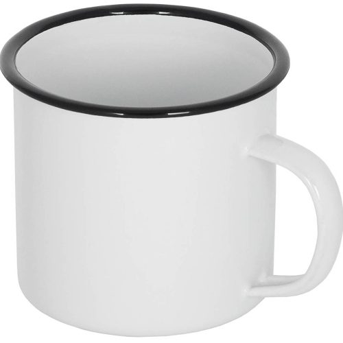 Balta emaljēta krūze, 350ml