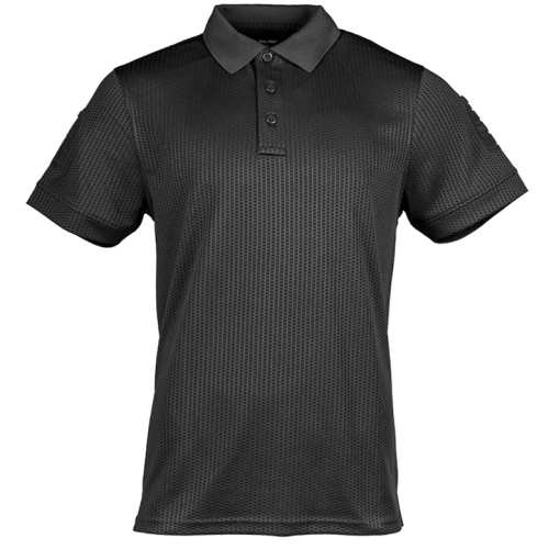 Melns TAKTISKS POLO krekls,100% poliesters
